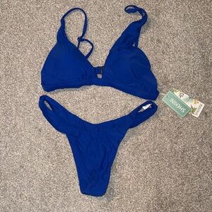 SHEIN Royal Blue Triangle Bikini Set